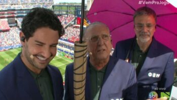 Ao vivo no SBT, Galvão Bueno compra briga com a Fifa e detona até estádio de França x Marrocos