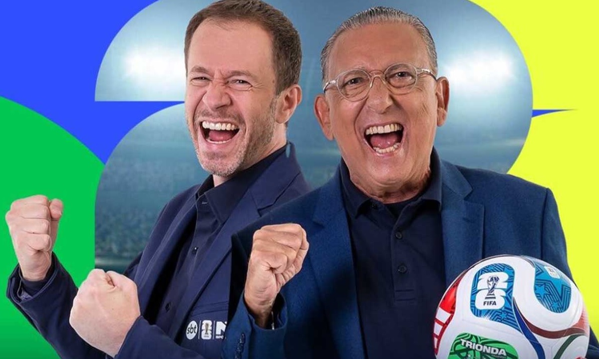 Galvão Bueno e Tiago Leifert