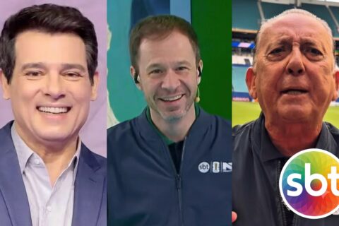 Celso Portiolli, Tiago Leifert e Galvão Bueno: SBT monta programação especial para Brasil x Noruega