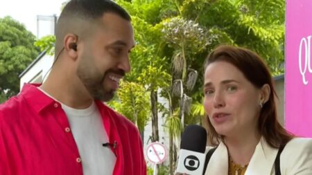 Ao vivo na Globo, Letícia Colin revela como será uma das vinganças de Adriana em Quem Ama Cuida