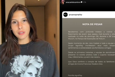 Ana Castela se manifesta pela 1ª vez após morte de jovem em show em MG