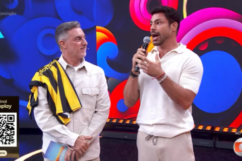 Ao vivo na Globo, Cauã Reymond detona bet e acaba interrompido por Luciano Huck