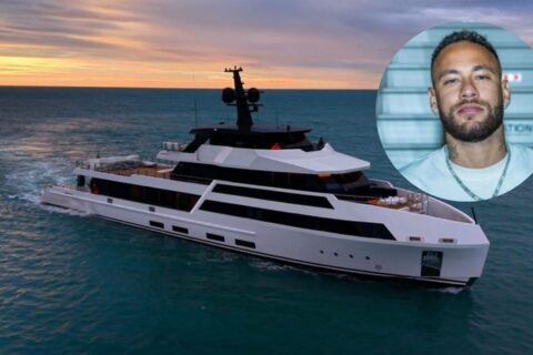 Novo iate de Neymar foi construído no Brasil e está entre os maiores barcos do país
