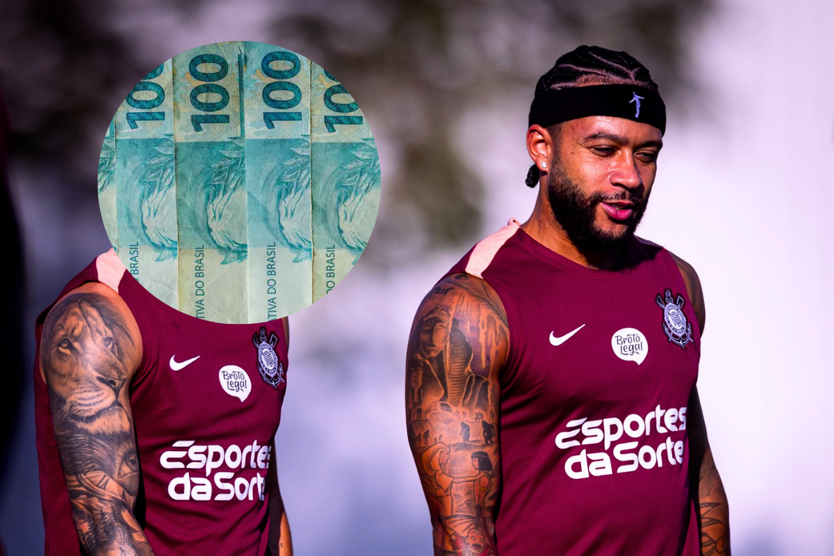 Memphis Depay topou reduzir ganhos no Corinthians e renovou seu contrato. (Imagem: Rodrigo Coca - Corinthians / Rafa Neddermeyer - Agência Brasil / Montagem - RD1)