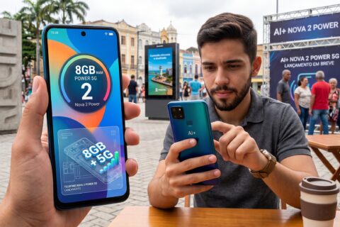 O telefone Nova 2 Power 5G será lançado com 8GB de RAM, bateria de 7000mAh, tela de 120Hz e câmera Sony de 48MP