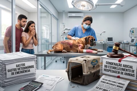 Falha em hospedagem de pets deixa cadela gravemente ferida durante a estadia, gera internação de emergência e rende condenação ao estabelecimento