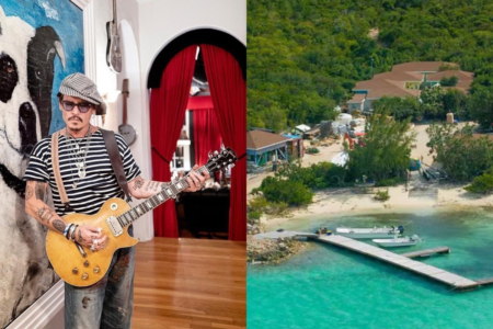 Johnny Depp é proprietário de uma ilha de 18 hectares e 6 praias de areia fina, ele gastou 4 milhões de dólares, mas ela é movida a energia solar