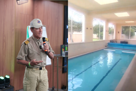 Longe da TV, Comandante Hamilton constrói mansão em São Paulo, transforma paixão pela aviação em sala com simulador de voo e reúne piscina aquecida, cinema e academia