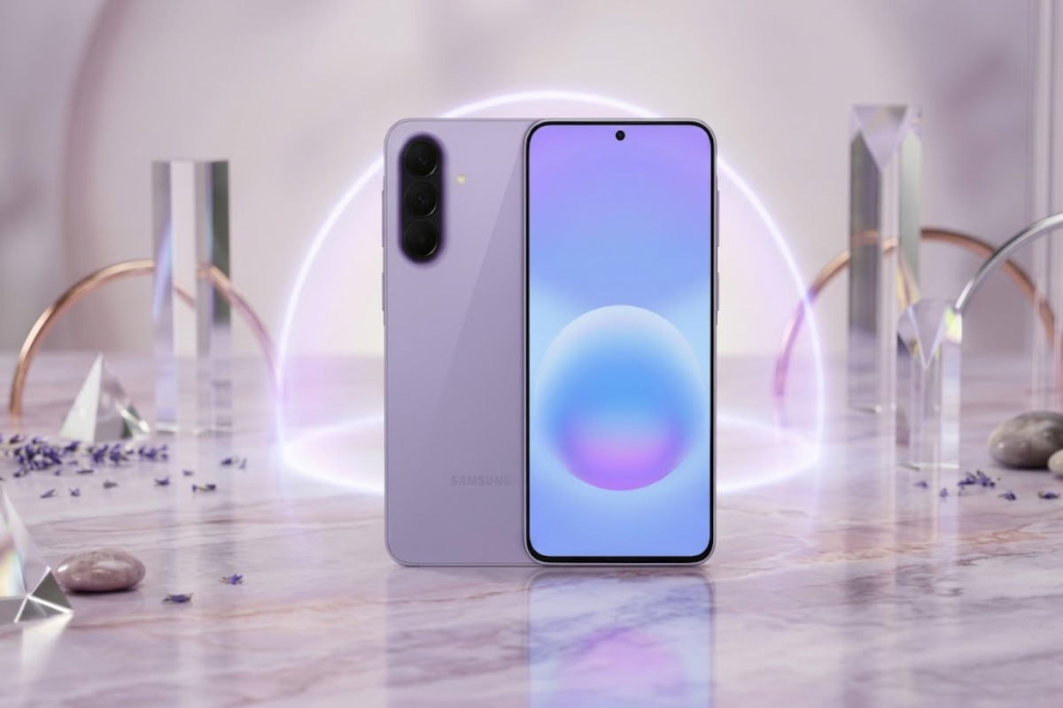Galaxy A57 na cor rosa