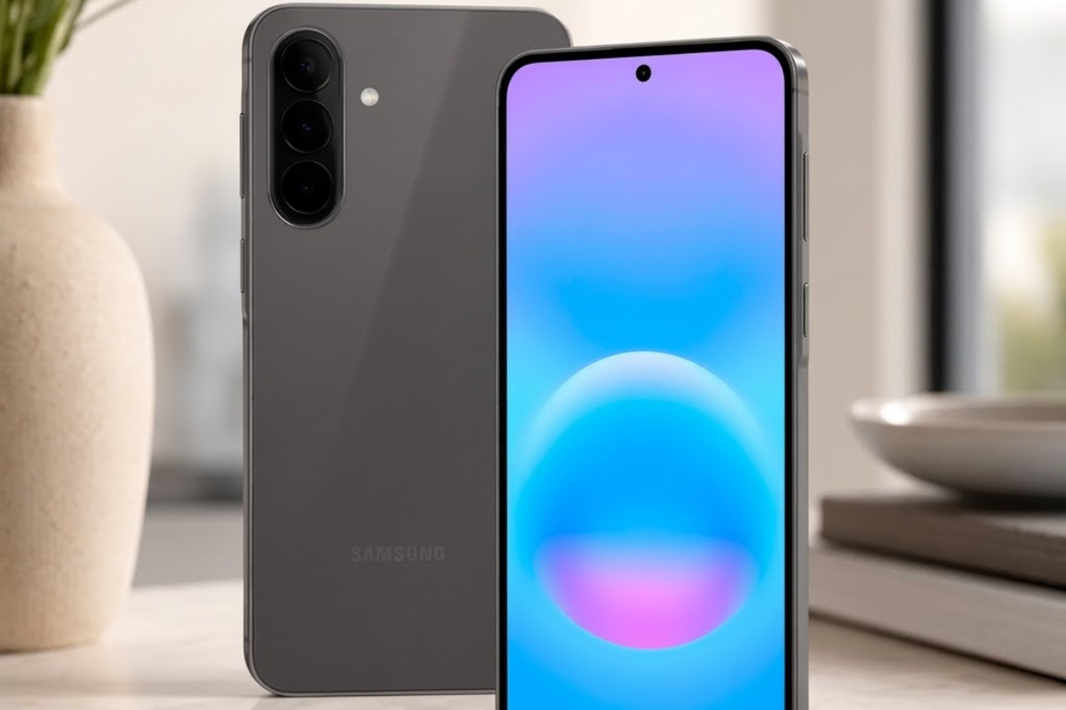 Galaxy A57 na versão cinza